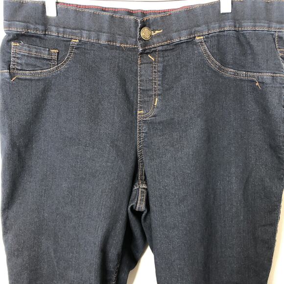 Lane Bryant Women's Dark Wash Pull-On Jeans Stretchy Jeggings Size 18 - Picture 2 of 7